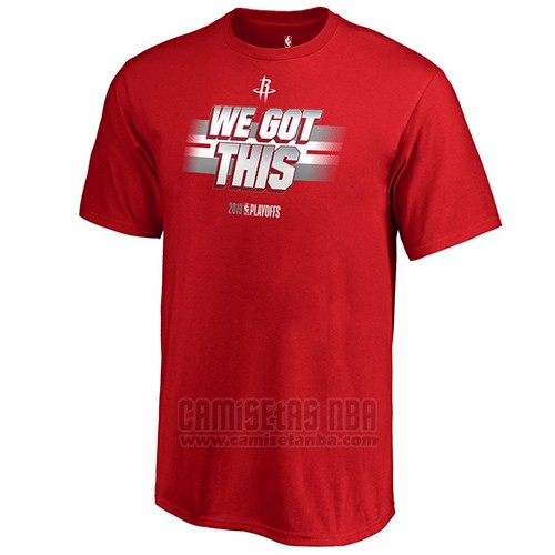 Camiseta Manga Corta Houston Rockets Rojo